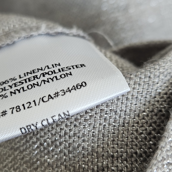 Eileen Fisher Twinkle Silver Linen Slip Dress XS - Picture 11 of 12